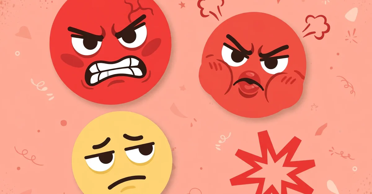 😠 vs 😡 vs 😒: Levels of Mad
