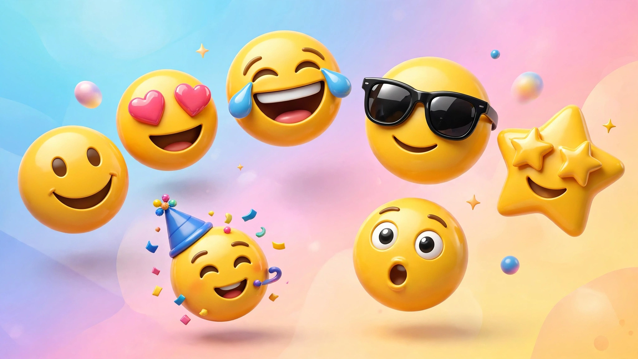 3d emoji meaning with glossy dimensional characters