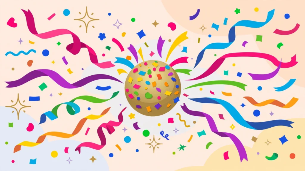 confetti emoji meaning β colorful celebration burst