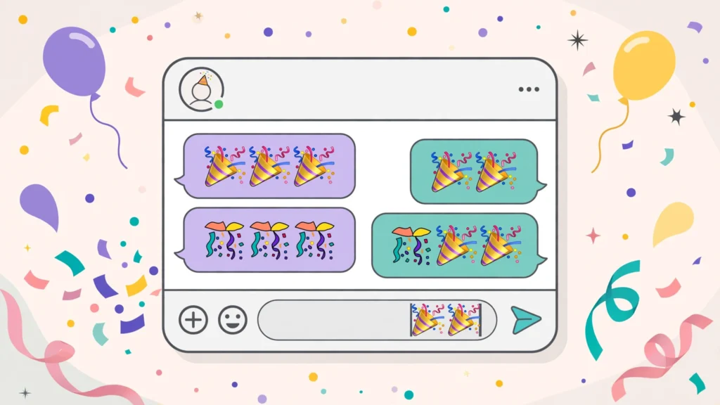 How to use the confetti emoji the right way in WhatsApp, Instagram, and TikTok chats