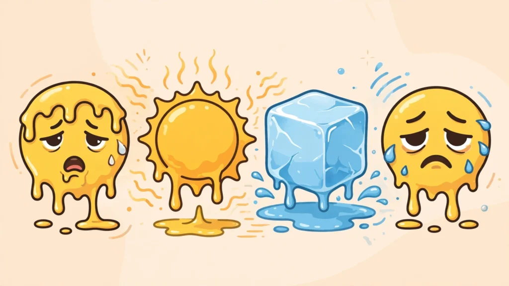 melting emoji meaning – copy paste melting emoji combos that land well