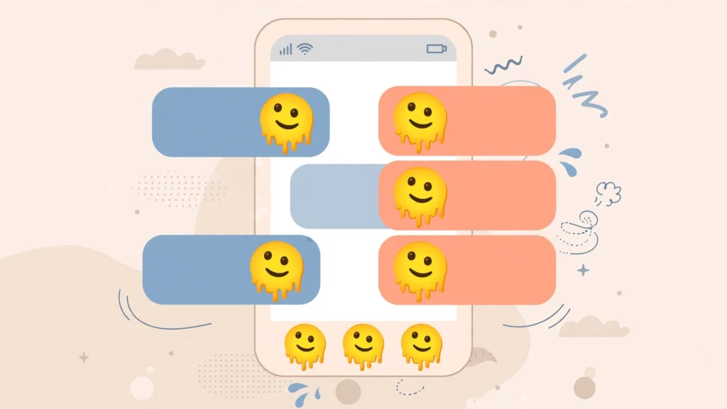 melting emoji meaning – heat waves and heart-melting chats
