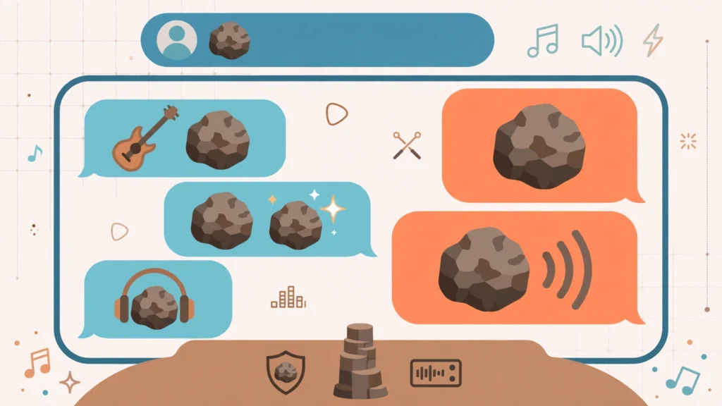 Rock Emoji Usage
