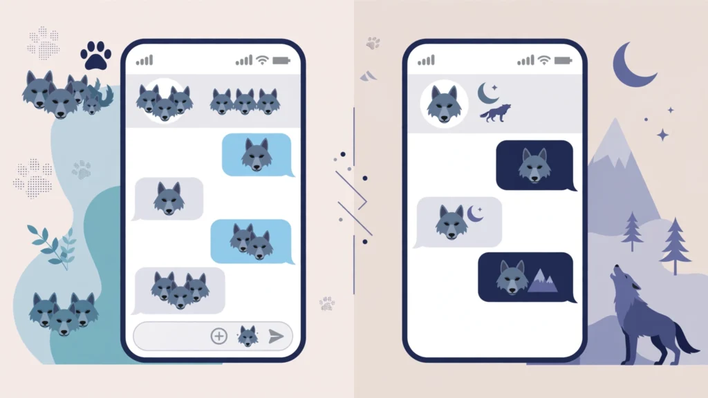 Wolf Emoji Usage