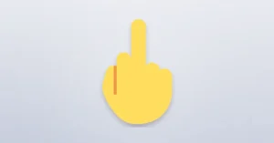 middle finger emoji