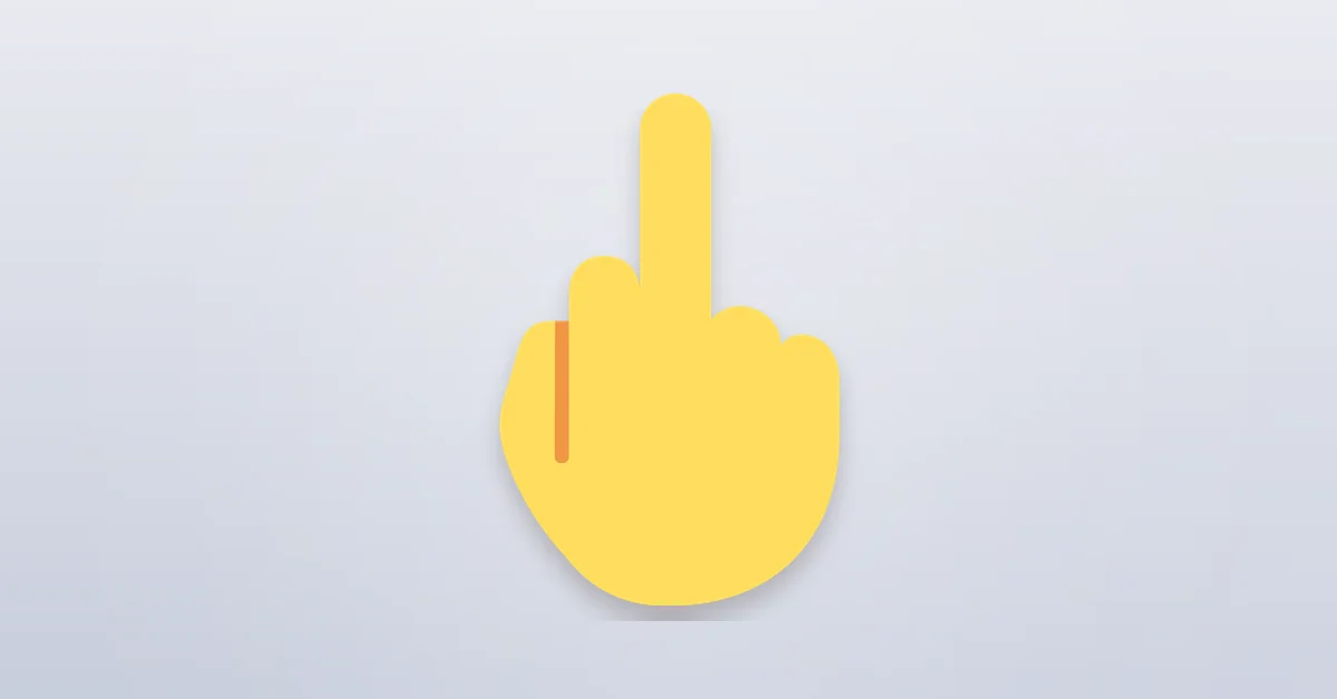 middle finger emoji