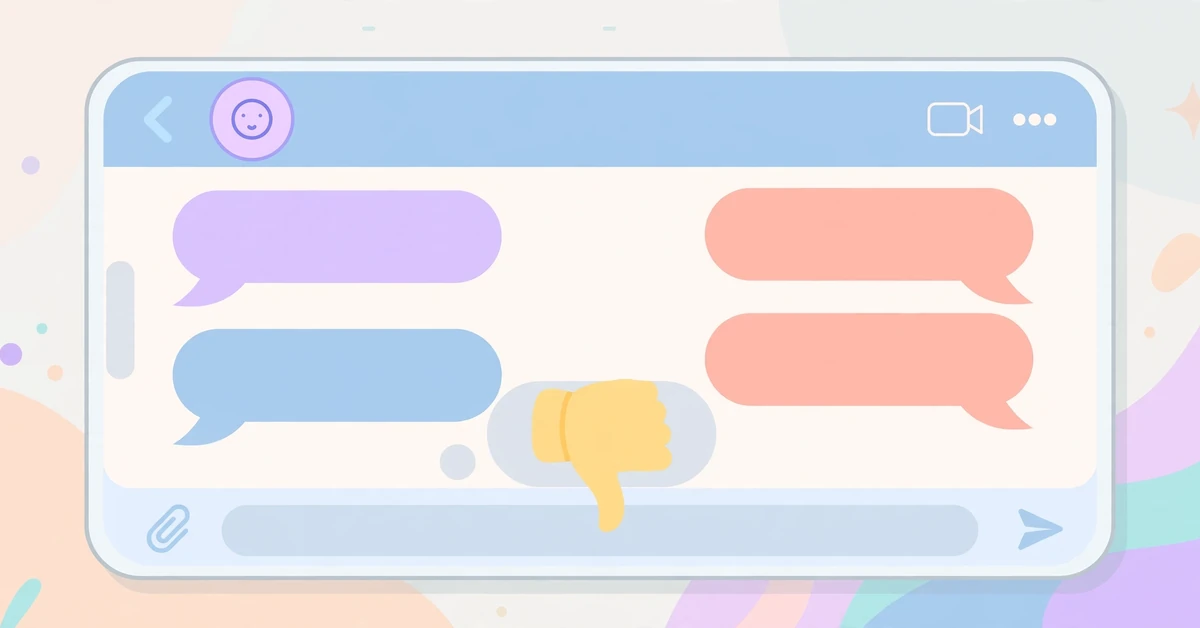 👎 in Chats: A Soft "No"