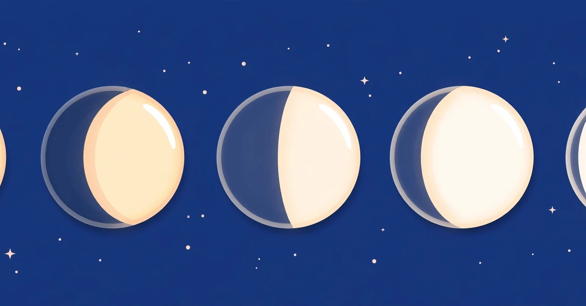 All Eight Moon Phase Emojis in Order